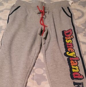 Womens Disneyland Resort Sweat Pants Gray Size Large New Retro